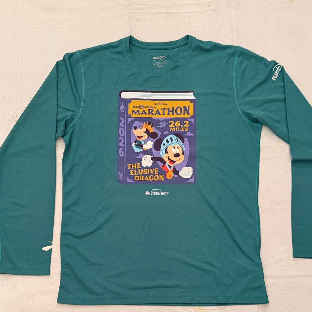Brooks Teal Marathon Graphic Long Sleeve